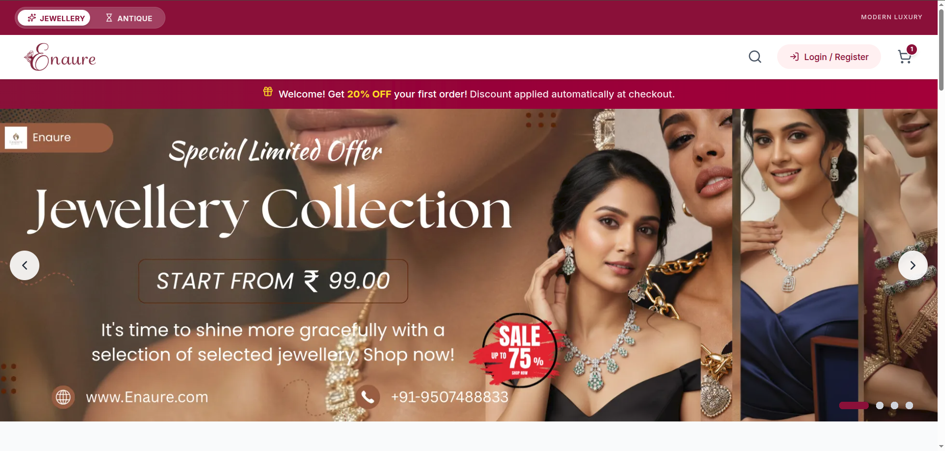 Enaure - Multi-Vendor Marketplace Screenshot